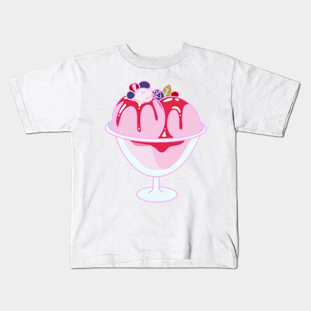 Cat sundae Kids T-Shirt by miriart